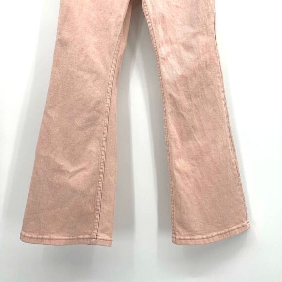 Motel Rocks BOOTLEG JEANS IN BLUSH Medium Light Pink Bootcut Flare Leg Stretch - Picture 11 of 16